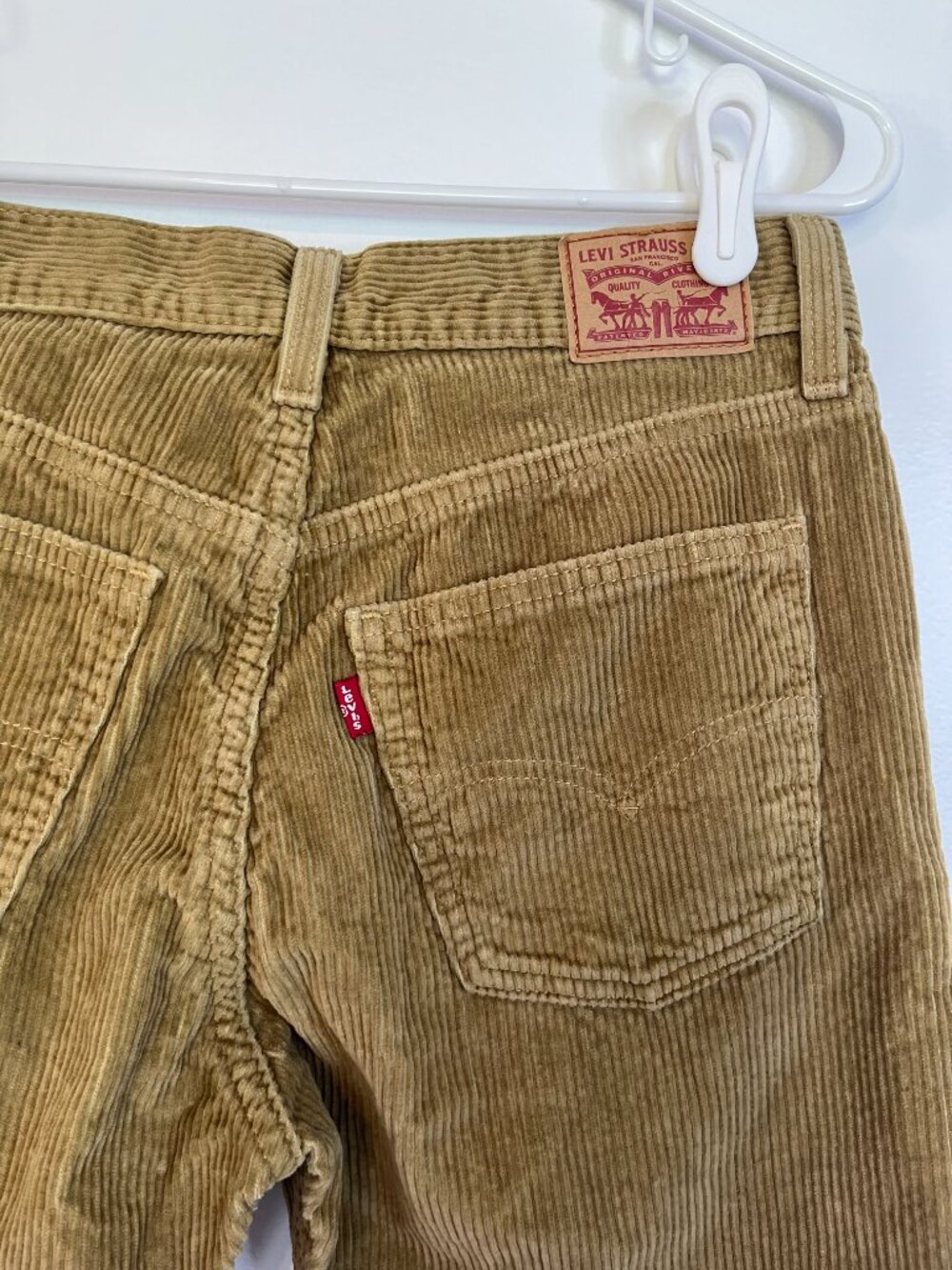 Levi's Khaki Corduroy Straight Leg Pants - Picture 5 of 6